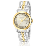 Gucci G Timeless Silver Dial Two Tone Steel Strap Watch For Women - YA126511