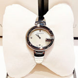 Gucci Guccissima Diamonds Mother of Pearl Dial Silver Steel Strap Watch For Women - YA134303