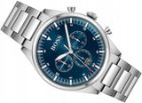 Hugo Boss Pioneer Blue Dial Silver Steel Strap Watch for Men - 1513867