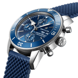 Breitling Superocean Heritage Chronograph 44 Blue Dial Blue Mesh Bracelet Watch for Men - A13313161C1S1