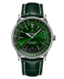 Breitling Navitimer Automatic 41mm Green Dial Green Leather Strap Watch for Men - A17326361L1P1