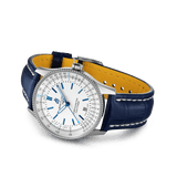 Breitling Navitimer Automatic 41mm White Dial Blue Leather Strap Watch for Men - A173263A1G1P1