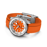 Breitling Superocean Automatic 36 Orange Dial Orange Rubber Strap Watch for Men - A17377211O1S1
