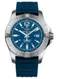 Breitling Colt Automatic 44mm Blue Dial Rubber Strap Mens Watch - A1738811-C906-157S