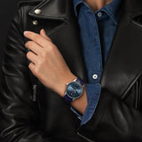 Breitling Navitimer Automatic 35 Blue Dial Blue Leather Strap Watch for Men - A17395161C1P1