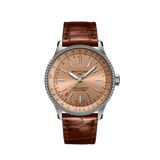 Breitling Navitimer Automatic 35 Brown Dial Brown Leather Strap Watch for Men - A17395201K1P1