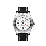 Breitling Avenger Automatic GMT 43 White Dial Black Nylon Strap Watch for Men - A32397101A1X1