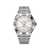Breitling Chronomat GMT 40 White Dial Silver Steel Strap Watch for Men - A32398101A1A1