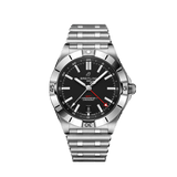 Breitling Chronomat GMT 40 Automatic Black Dial Silver Steel Strap Watch for Men - A32398101B1A1
