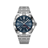 Breitling Chronomat GMT 40 Blue Dial Silver Steel Strap Watch for Men - A32398101C1A1