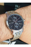 Hugo Boss Jet Blue Dial Silver Steel Strap Watch for Men - 1513384