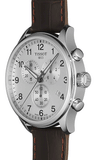 Tissot Chrono XL Silver Dial Brown Leather Strap Watch For Men - T116.617.16.037.00