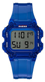 Guess Stealth Blue Dial Blue Rubber Strap Watch for Men - GW0270G3