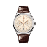 Breitling Premier B01 Chronograph 42 White Dial Brown Leather Strap Watch for Men - AB0145211G1P1