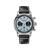 Breitling Top Time B01 Triumph Blue Dial Black Leather Strap Watch for Men - AB01764A1C1X1