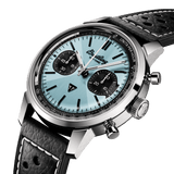 Breitling Top Time B01 Triumph Blue Dial Black Leather Strap Watch for Men - AB01764A1C1X1