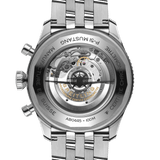Breitling Super Avi B04 Chronograph GMT 46 P-51 Mustang Black Dial Silver Steel Strap Watch for Men - AB04453A1B1A1