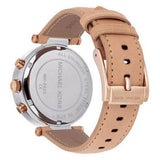 Michael Kors Parker Chronograph White Dial Tan Leather Strap Watch for Women - MK5633
