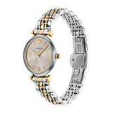 Emporio Armani Gianni T-Bar Beige Dial Two Tone Steel Strap Watch for Women - AR11702