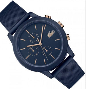 Lacoste 12.12 Blue Dial Blue Silicon Strap Watch for Men - 2011013