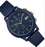 Lacoste 12.12 Blue Dial Blue Silicon Strap Watch for Men - 2011013