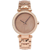 Michael Kors Parker Rose Gold Dial with Diamonds Rose Gold Steel Strap Watch for Women - MK6426