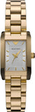 Emporio Armani Classic Silver Dial Gold Steel Strap Watch for Women - AR0360