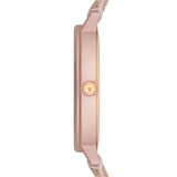 Emporio Armani Kappa Quartz Rose Gold Dial Pink Leather Strap Watch For Women - AR11010