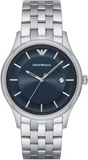 Emporio Armani Lambda Blue Dial Silver Steel Strap Watch for Men - AR11019