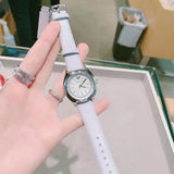 Emporio Armani Valeria Mother of Pearl Dial Blue Leather Strap Watch for Women - AR11032