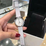 Emporio Armani Valeria Mother of Pearl Dial Blue Leather Strap Watch for Women - AR11032