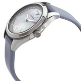 Emporio Armani Valeria Mother of Pearl Dial Blue Leather Strap Watch for Women - AR11032