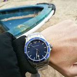 Emporio Armani Sigma Blue Dial Silver Steel Strap Watch for Men - AR11100