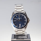 Emporio Armani Sigma Blue Dial Silver Steel Strap Watch for Men - AR11100