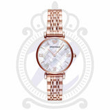 Emporio Armani Mother of Pearl Dial Rose Gold Steel Strap Watch For Women - AR11110