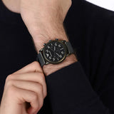 Emporio Armani Luigi Quartz Chronograph Black Dial Green Mesh Bracelet Watch For Men - AR11115