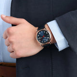 Emporio Armani Luigi Blue Dial Blue Leather Strap Watch for Men - AR11135
