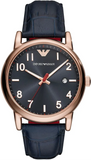Emporio Armani Luigi Blue Dial Blue Leather Strap Watch for Men - AR11135