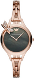Emporio Armani Aurora Mother of Pearl Grey Dial Rose Gold Steel Strap Watch for Women - AR11139