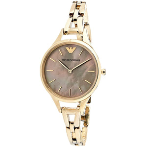 Emporio Armani Aurora Multitone Dial Gold Steel Strap Watch for Women - AR11140