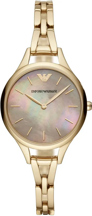Emporio Armani Aurora Multitone Dial Gold Steel Strap Watch for Women - AR11140