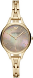 Emporio Armani Aurora Multitone Dial Gold Steel Strap Watch for Women - AR11140