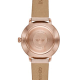 Emporio Armani Modern Silver Dial Pink Leather Strap Watch for Women - AR11160