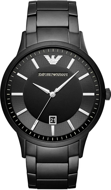 Emporio Armani Renato Black Dial Black Steel Strap Watch for Men - AR11184