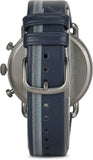Emporio Armani Aviator Silver Dial Two Tone Leather Strap Watch for Men - AR11202