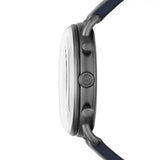 Emporio Armani Aviator Silver Dial Two Tone Leather Strap Watch for Men - AR11202