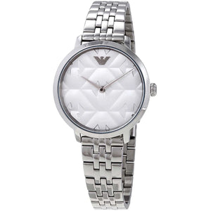 Emporio Armani Modern Silver Dial Silver Steel Strap Watch for Women - AR11213