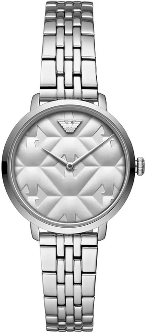 Emporio Armani Modern Silver Dial Silver Steel Strap Watch for Women - AR11213