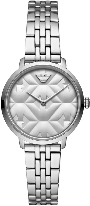 Emporio Armani Modern Silver Dial Silver Steel Strap Watch for Women - AR11213