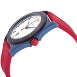 Emporio Armani Sigma Silver Dial Red Silicone Strap Watch for Men - AR11219
